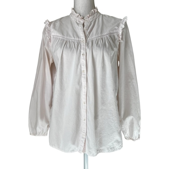 XiRENA White Ruffled Blouse Size Small - Picture 1 of 14